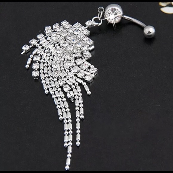 ❤️❤️❤️❤️❤️RHINESTONE BELLY RING - Picture 3 of 8